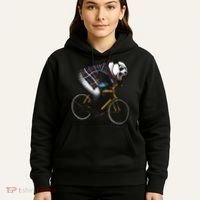 Hipster Panda Riding Bicycle Hoodie thumb 5