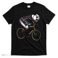 Hipster Panda Riding Bicycle T-Shirt thumb 0
