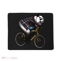 Hipster Panda Riding Bicycle Mousepad thumb 0