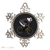 Hipster Panda Riding Bicycle Ornament thumb 0
