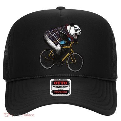 Hipster Panda Riding Bicycle Hat