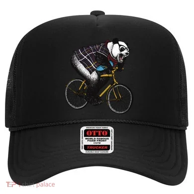 Hipster Panda Riding Bicycle Hat