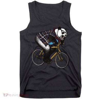 Hipster Panda Riding Bicycle Tank Top