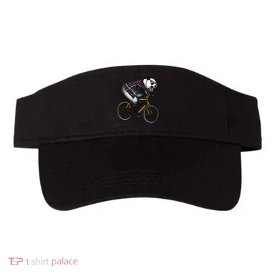 Hipster Panda Riding Bicycle Visor