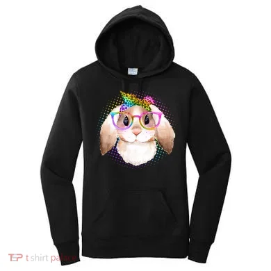Hipster Rabbit Cute Easter Bunny Women's Hoodie