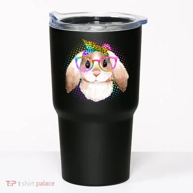 Hipster Rabbit Cute Easter Bunny Tumbler