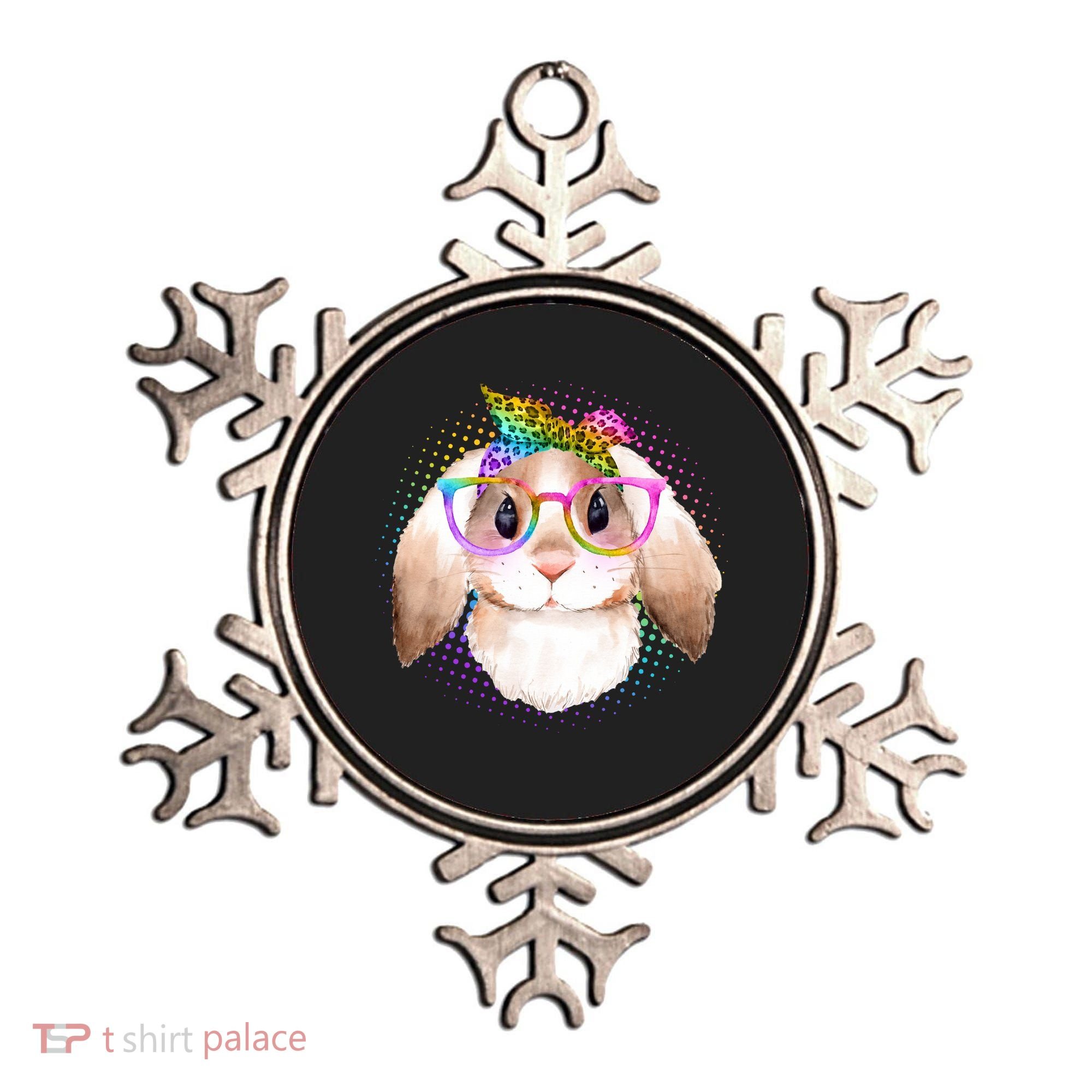 Hipster Rabbit Cute Easter Bunny Ornament