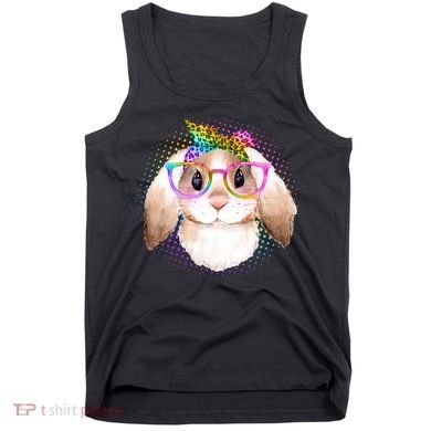 Hipster Rabbit Cute Easter Bunny Tank Top