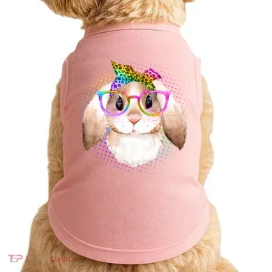 Hipster Rabbit Cute Easter Bunny Doggie Tank