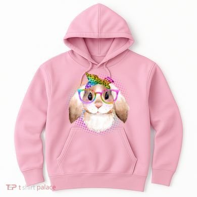 Hipster Rabbit Cute Easter Bunny Hoodie