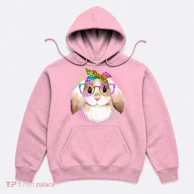 Hipster Rabbit Cute Easter Bunny Hoodie
