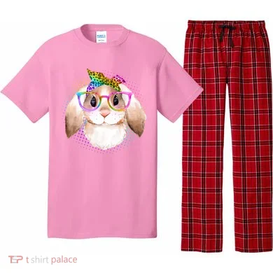 Hipster Rabbit Cute Easter Bunny Pajama Set