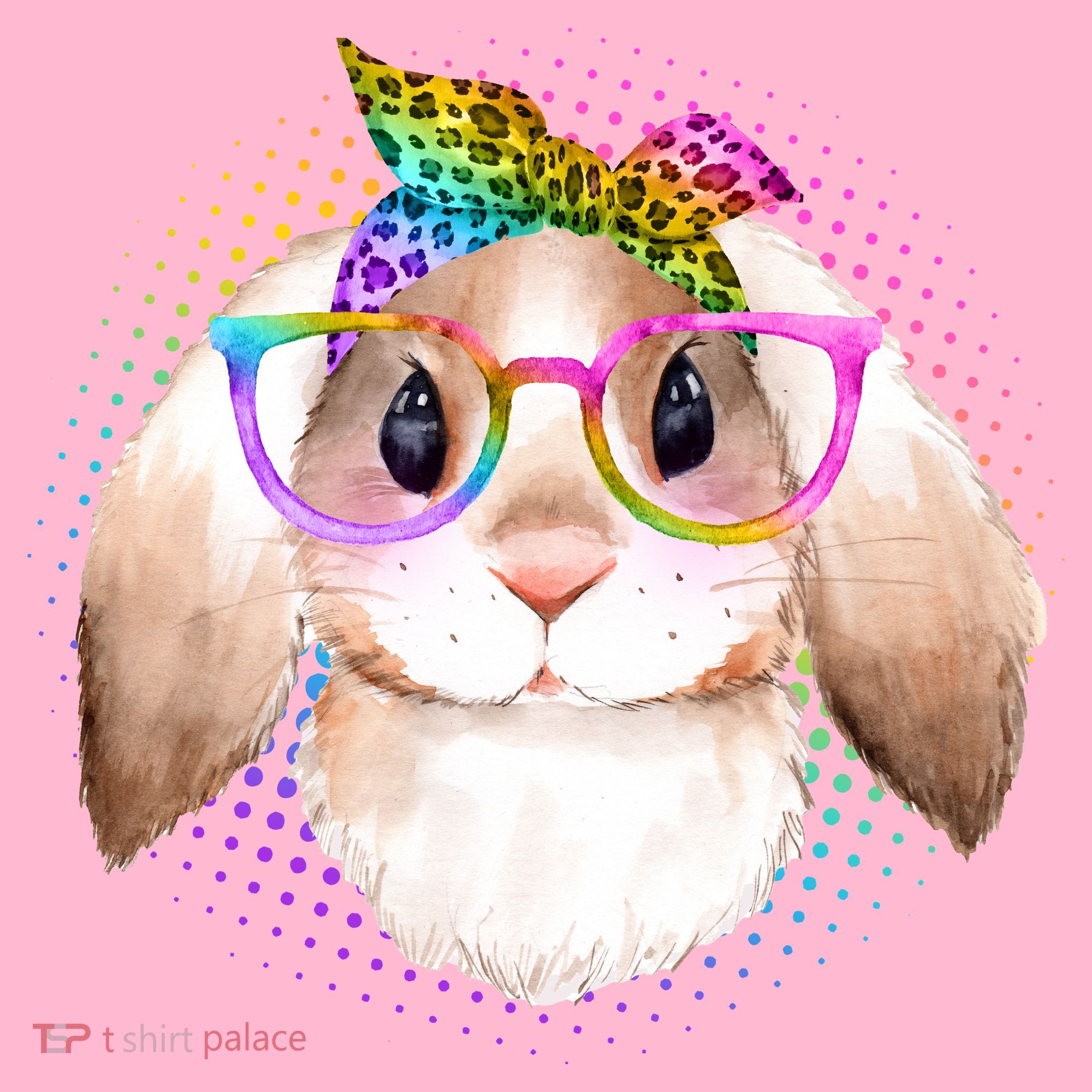 Hipster Rabbit Cute Easter Bunny Mousepad