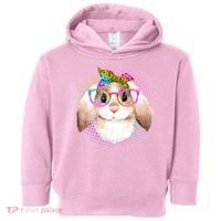 Hipster Rabbit Cute Easter Bunny Toddler Hoodie thumb 0