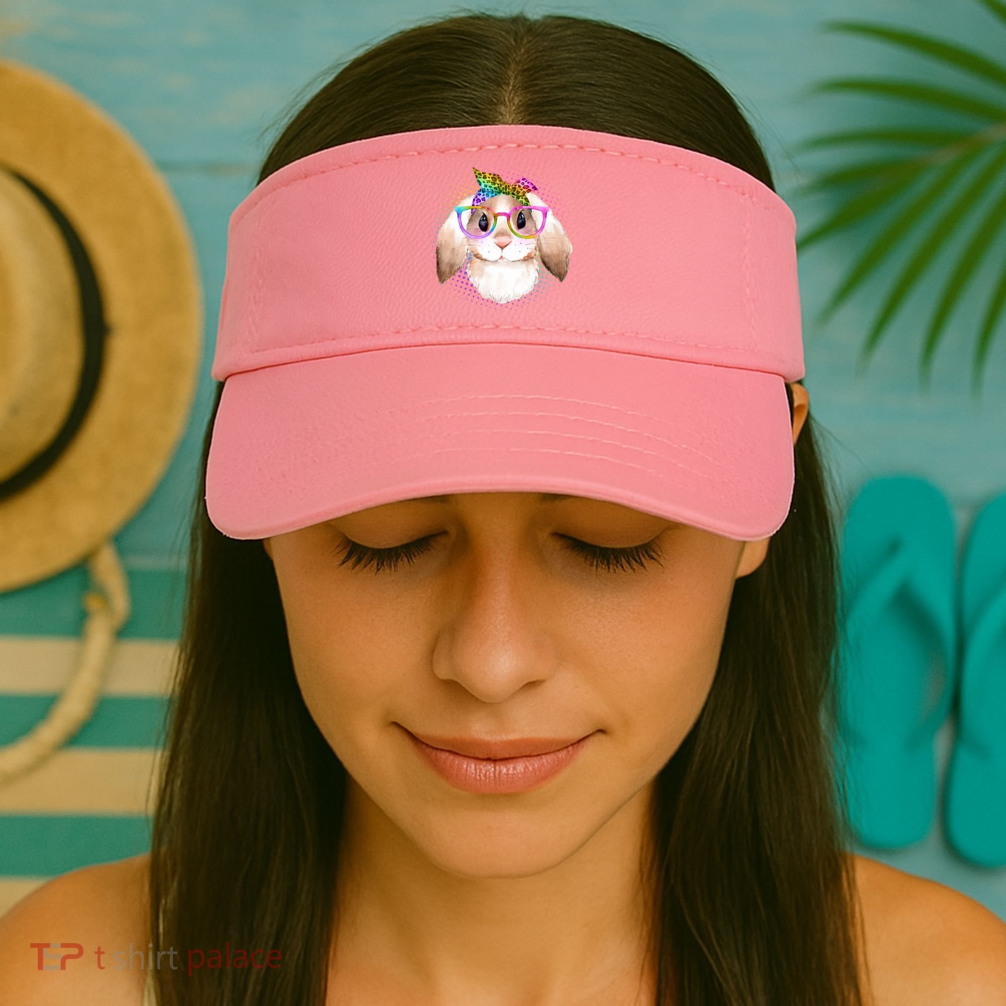 Hipster Rabbit Cute Easter Bunny Visor