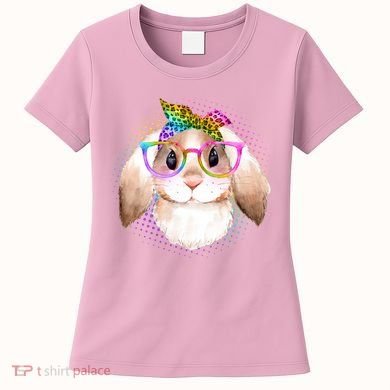Hipster Rabbit Cute Easter Bunny Women's T-Shirt