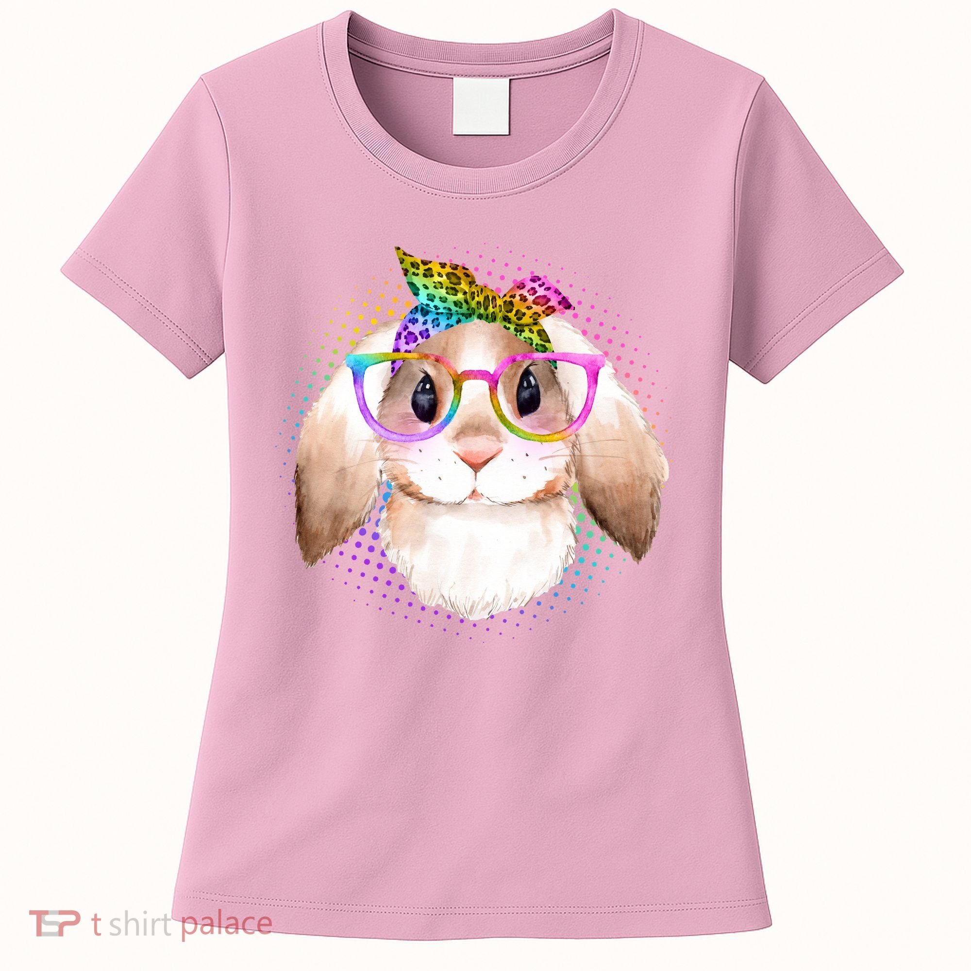 Hipster Rabbit Cute Easter Bunny Women's T-Shirt