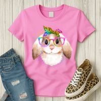 Hipster Rabbit Cute Easter Bunny Women's T-Shirt thumb 3