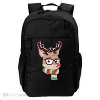 Hipster Red Nose Reindeer Christmas Lights Backpack thumb 0