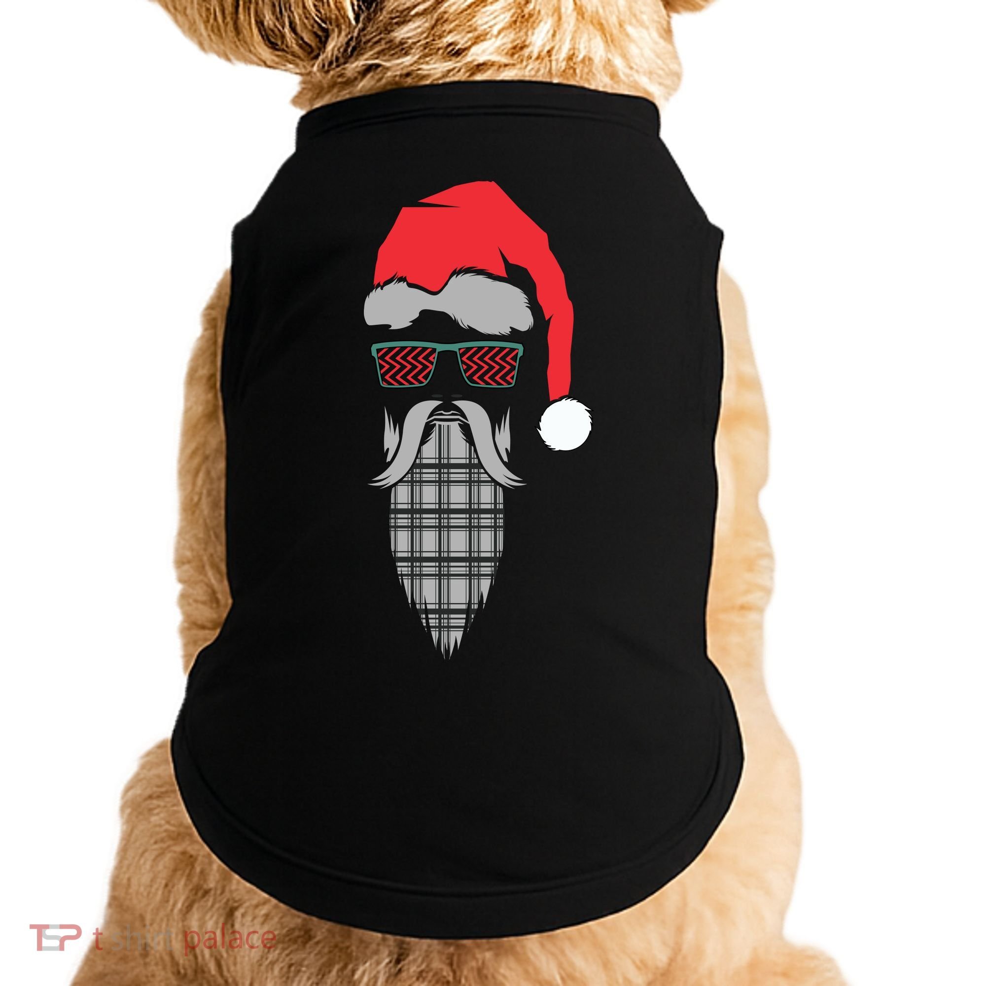 Hipster Santa Claus Doggie Tank