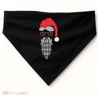 Hipster Santa Claus USA-Made Doggie Bandana thumb 0