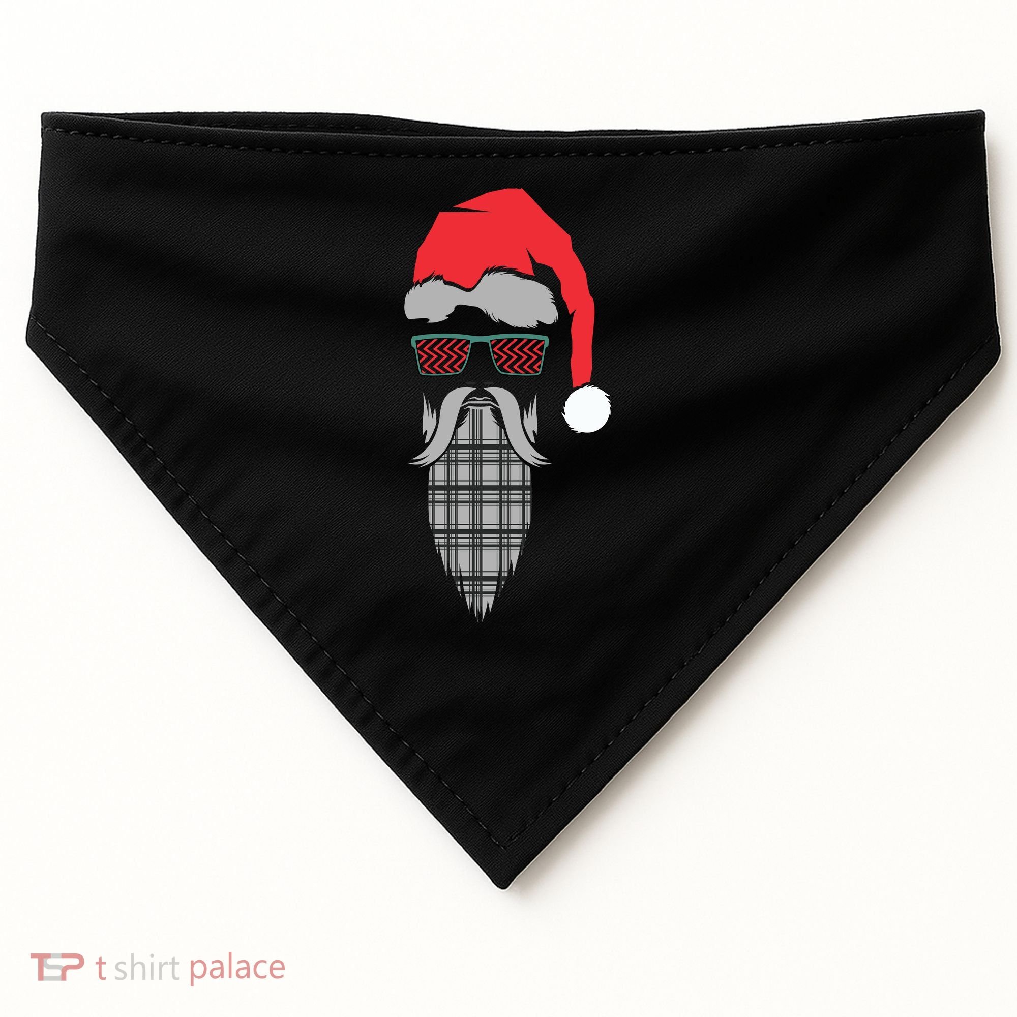 Hipster Santa Claus USA-Made Doggie Bandana