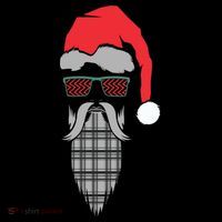 Hipster Santa Claus USA-Made Doggie Bandana thumb 2