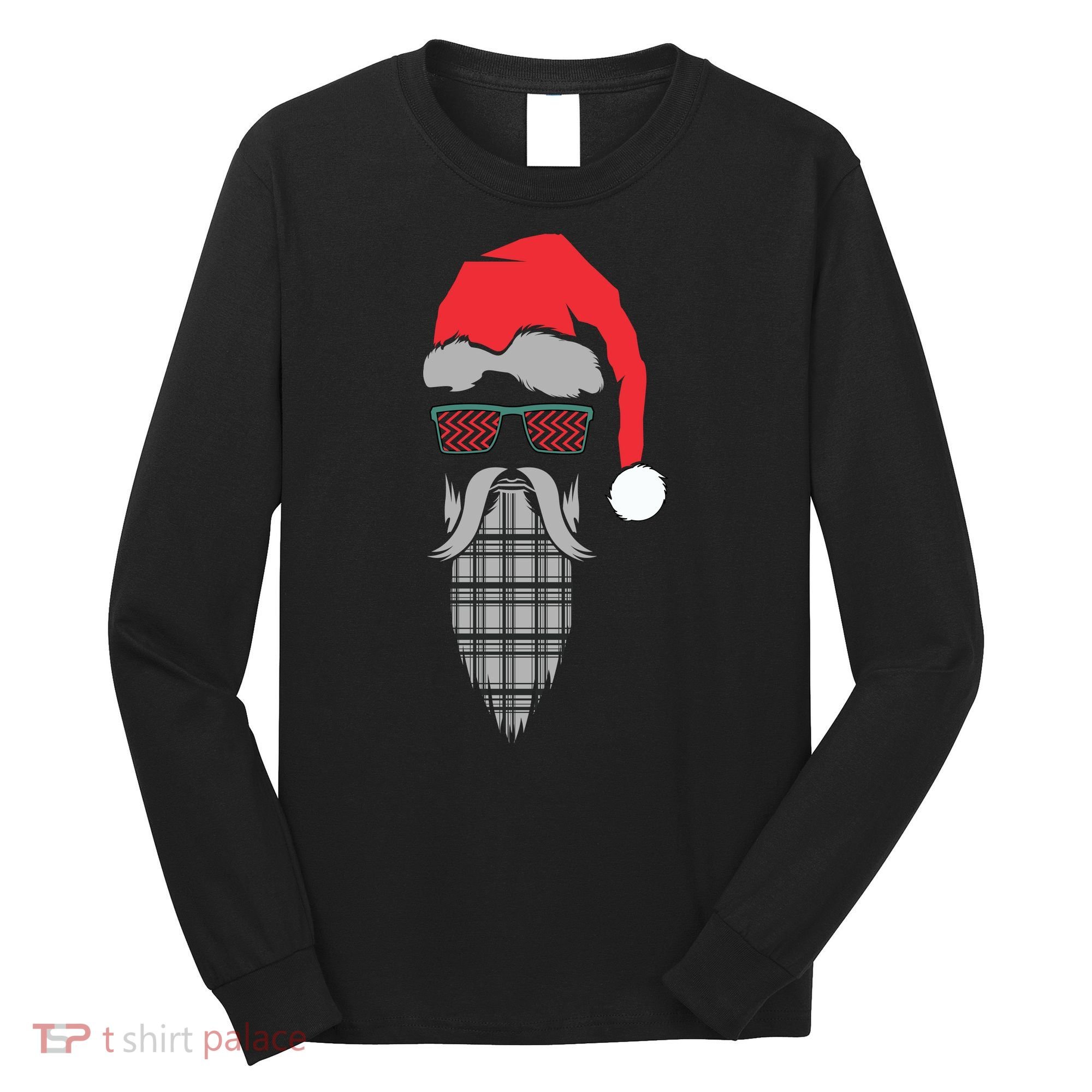 Hipster Santa Claus Long Sleeve Shirt