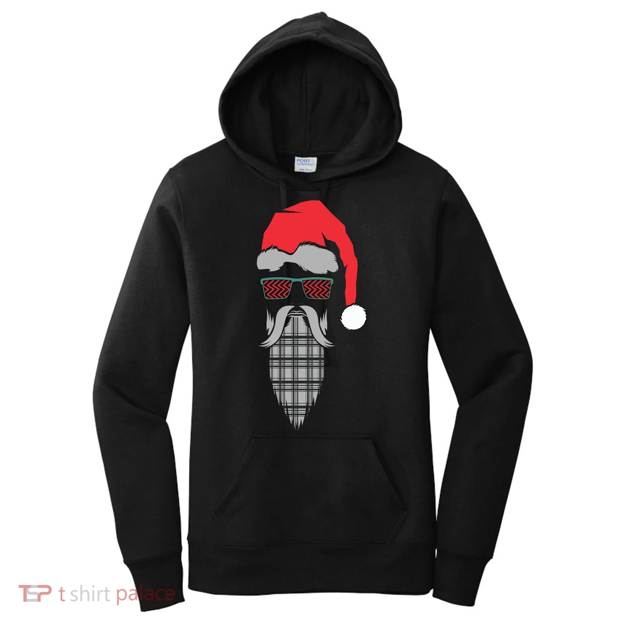 Hipster Santa Claus Women's Hoodie