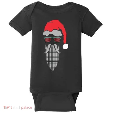 Hipster Santa Claus Baby Bodysuit