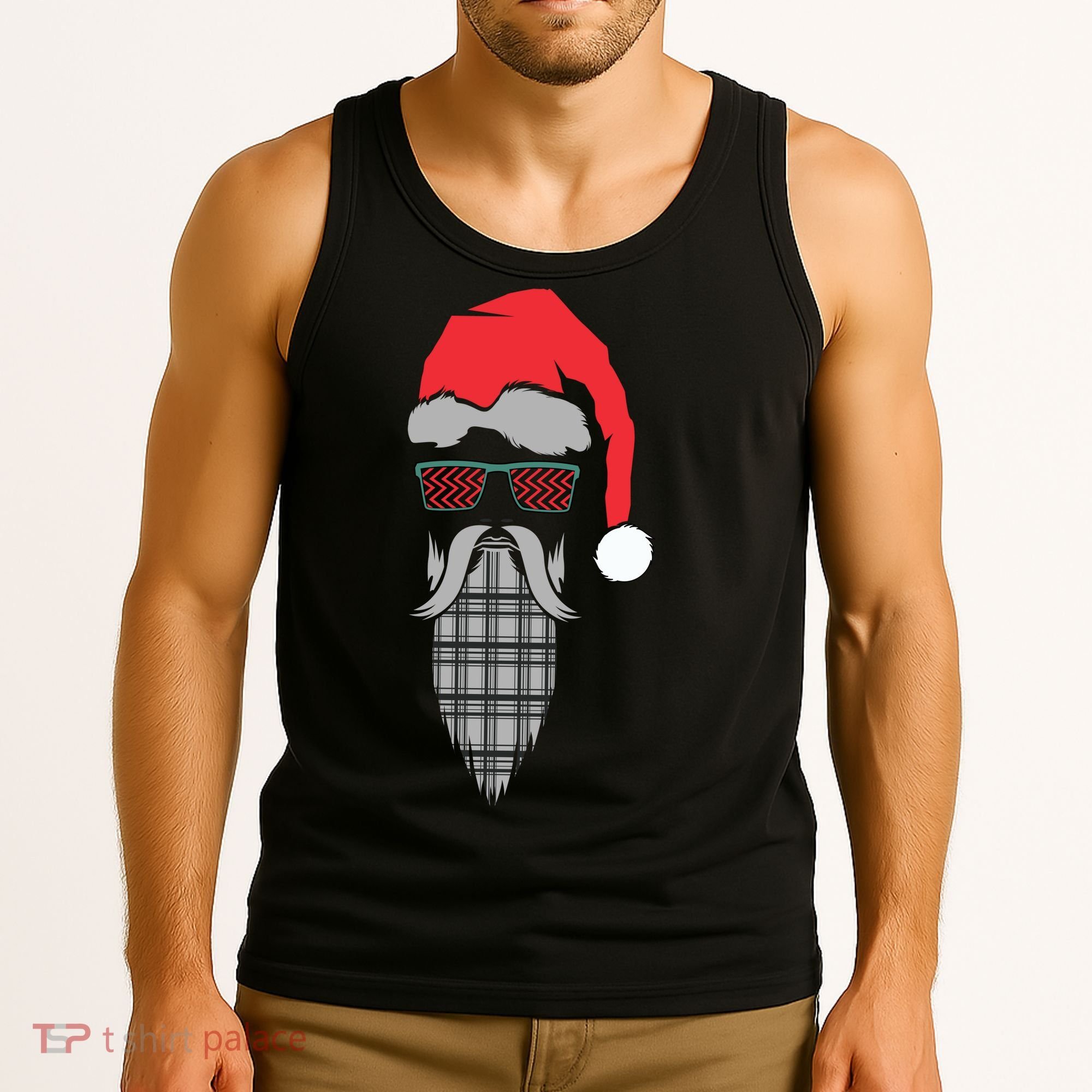 Hipster Santa Claus Tank Top