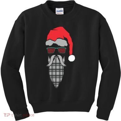 Hipster Santa Claus Kids Sweatshirt