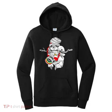 Hipster Sloth With Retro Camera Women's Hoodie