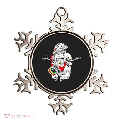 Hipster Sloth With Retro Camera Ornament