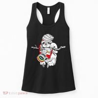 Hipster Sloth With Retro Camera Women's Tank Top thumb 0