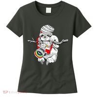 Hipster Sloth With Retro Camera Women's T-Shirt thumb 0