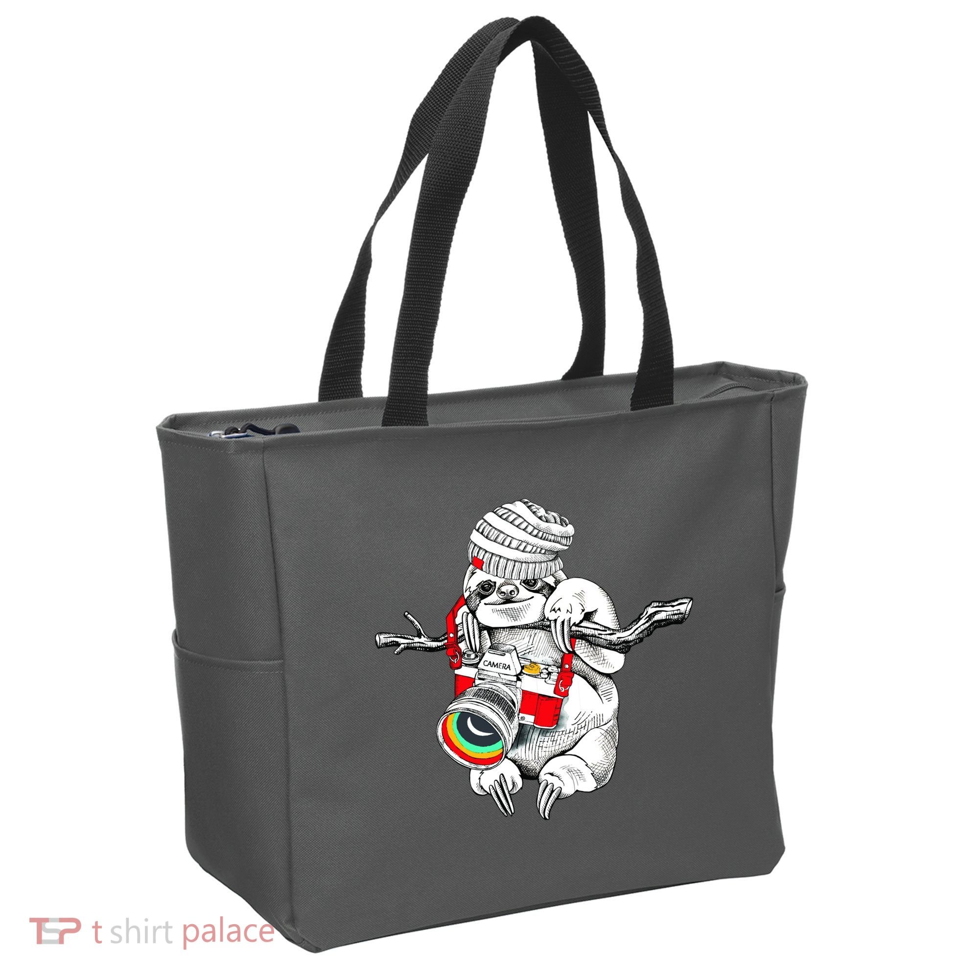 Hipster Sloth With Retro Camera Tote Bag