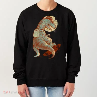 Hipster T-Rex Skateboarding Women's Sweatshirt