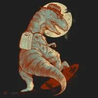 Hipster T-Rex Skateboarding Women's Sweatshirt thumb 2