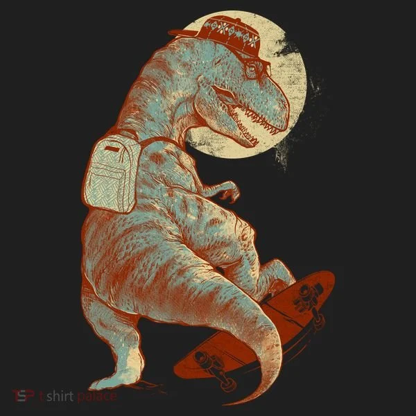 Hipster T-Rex Skateboarding Women's Sweatshirt