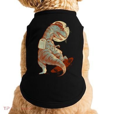 Hipster T-Rex Skateboarding Doggie Tank