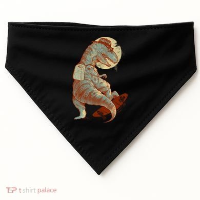 Hipster T-Rex Skateboarding USA-Made Doggie Bandana