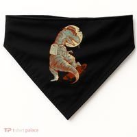 Hipster T-Rex Skateboarding USA-Made Doggie Bandana thumb 0
