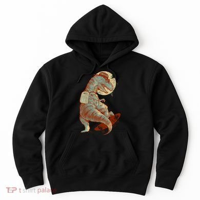 Hipster T-Rex Skateboarding Hoodie