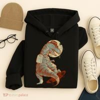Hipster T-Rex Skateboarding Hoodie thumb 4