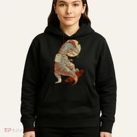 Hipster T-Rex Skateboarding Hoodie thumb 5