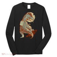 Hipster T-Rex Skateboarding Long Sleeve Shirt thumb 0