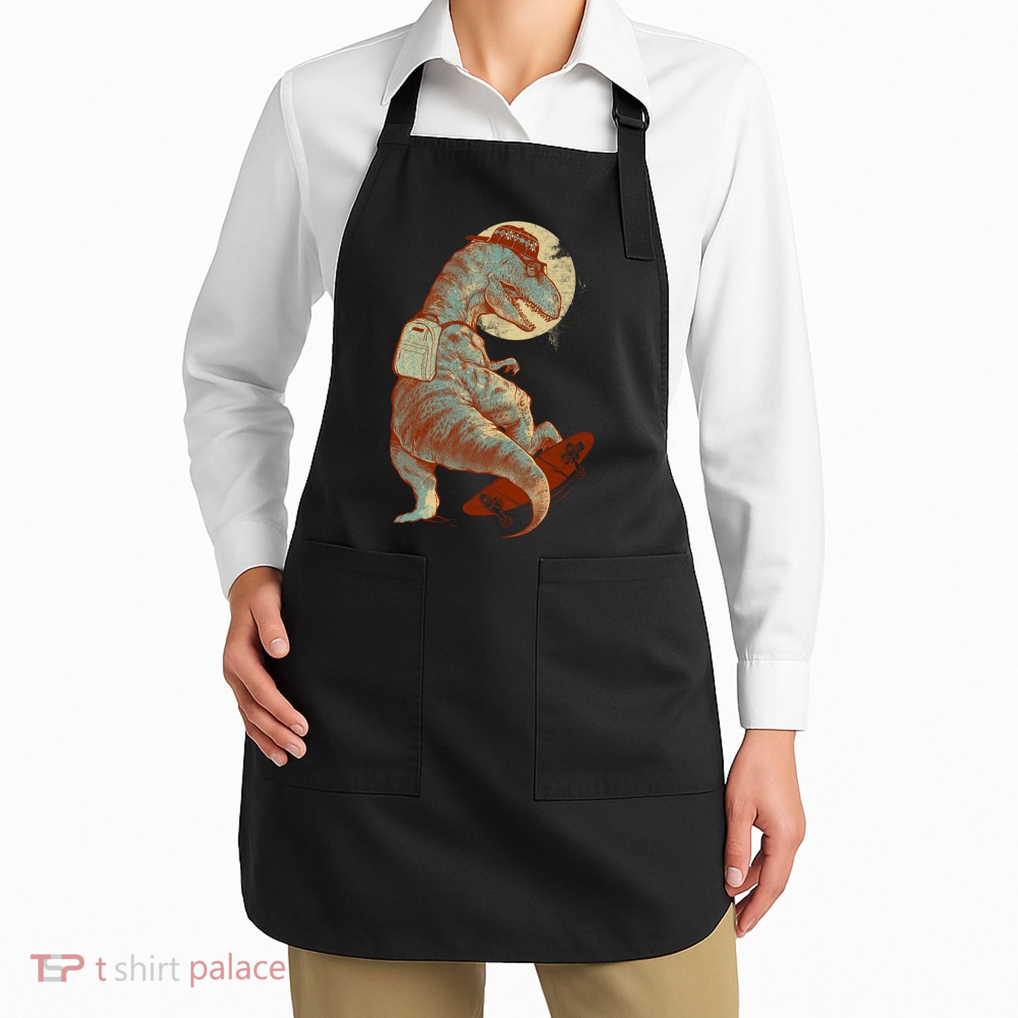 Hipster T-Rex Skateboarding Apron