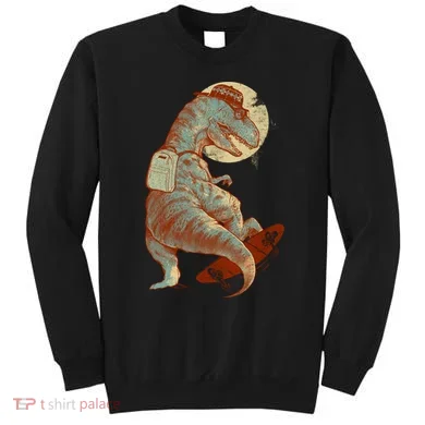 Hipster T-Rex Skateboarding Sweatshirt