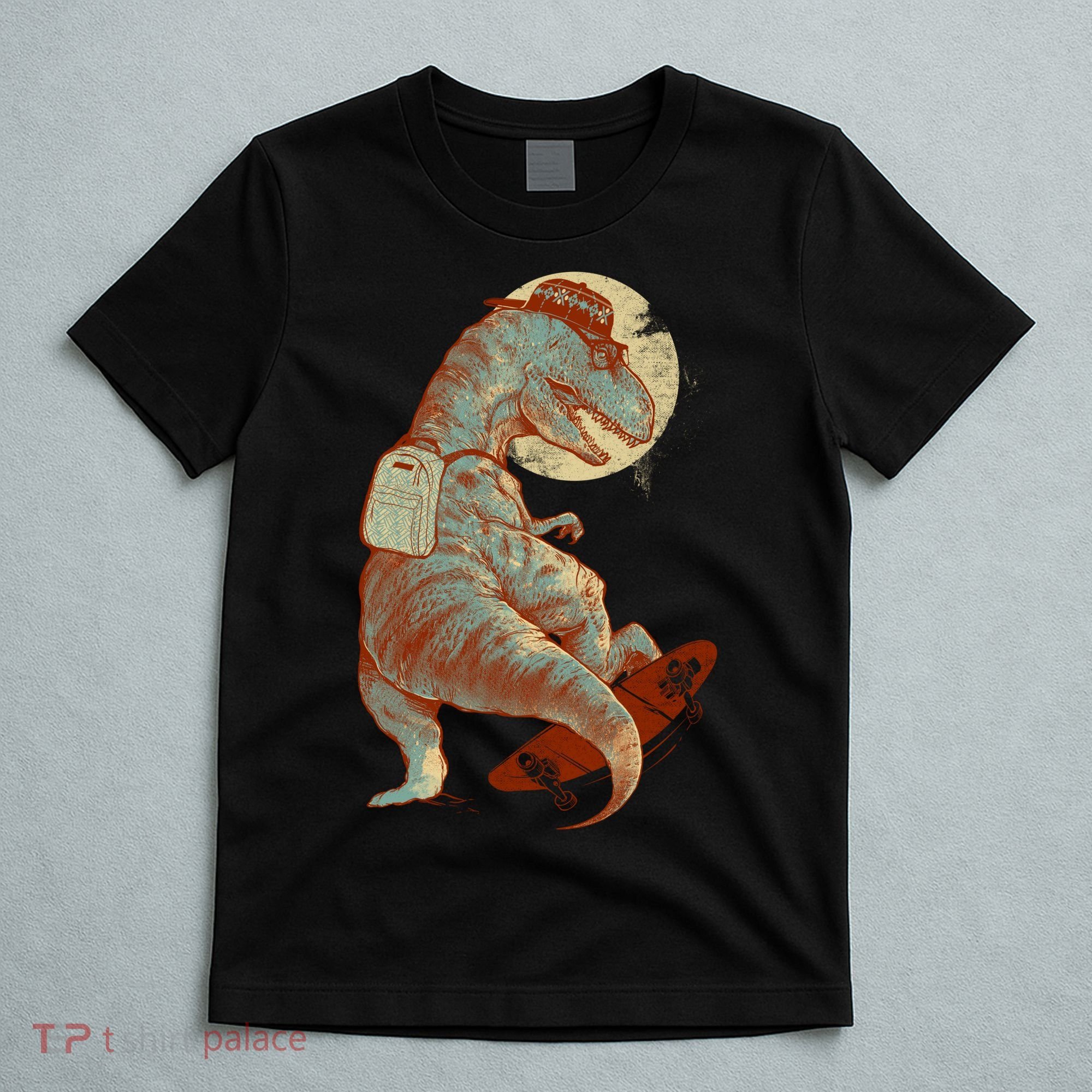 Hipster T-Rex Skateboarding T-Shirt